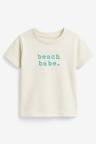 Beach Babe Seafoam Organic Cotton Short Sleeve Toddler T-Shirt
