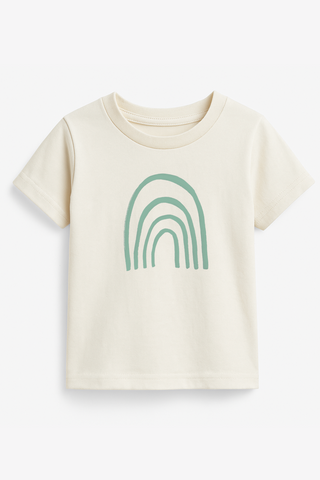 Rainbow Seafoam Organic Cotton Short Sleeve Toddler T-Shirt