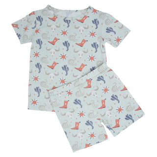Bulls Boots Lasso Western Summer Pajama Set