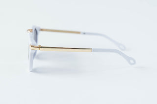Toddler & Kid Gold Accent Sunglasses - White
