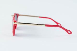 Toddler & Kid Gold Accent Sunglasses - Red