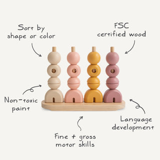 Wooden Multi Shape Stacker (sunrise)
