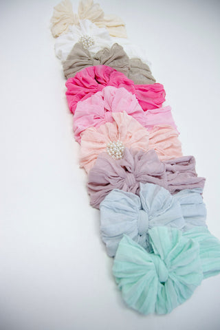Sweet Beginnings Baby Headband Collection | 9 Boutique Ruffled Bows | Save 20%