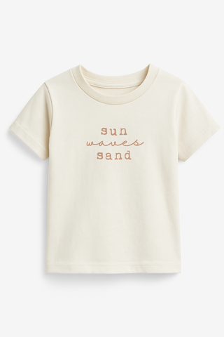 Sun Waves Sand Clay Organic Cotton Toddler T-Shirt Short Sleeve