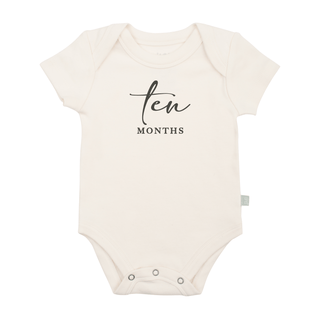graphic bodysuit | ten months milestone charcoal