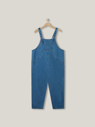 The Oversized Denim Dungaree -  Women's