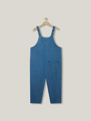 The Oversized Denim Dungaree -  Women's