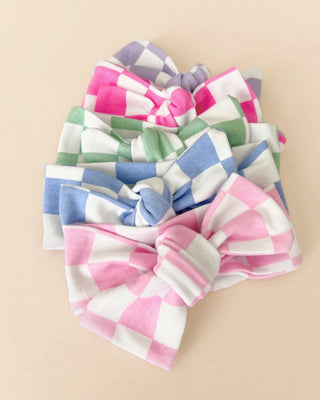 Checkered Headband | Bubble Gum