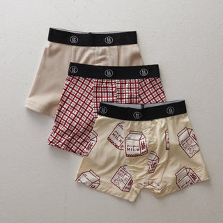 Bamboo Boxers (3 Pack) | Window Pane, Milk & Ribbed Cream