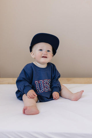 USA Sweatshirt Romper