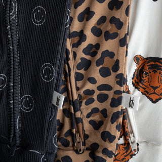 Bamboo Zip Pajamas | Smiley Ribbed