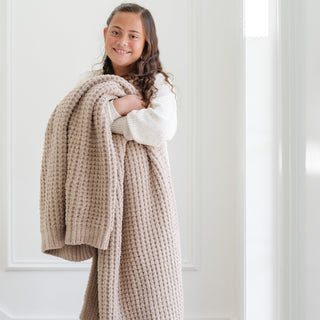 WAFFLE KNIT TODDLER BLANKETS
