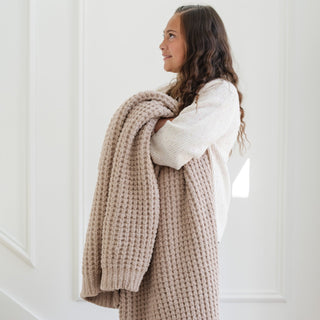WAFFLE KNIT TODDLER BLANKETS