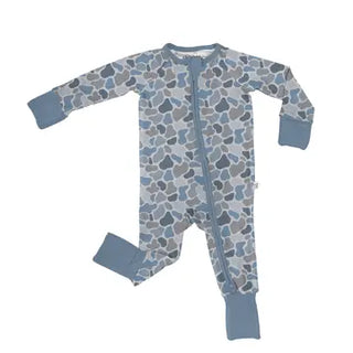 Watercolor Bamboo Camo Zip Pajamas
