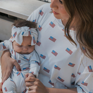 Women's Bamboo Short Set | Americana Ribbed