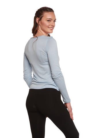 Clearance Women's Scoop Neck 100% Bamboo Viscose Long Sleeve Shirt