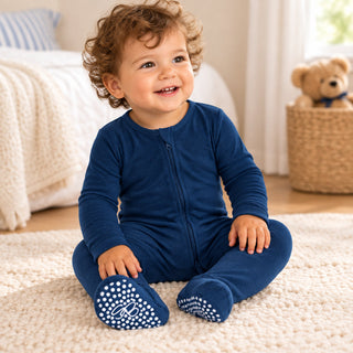 Zipper Footie Moonlight Navy